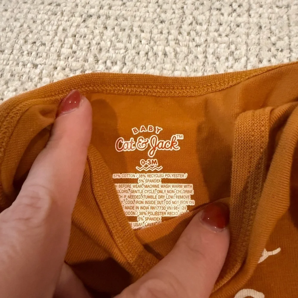 Cat & Jack Orange and Brown Kids One Pieces Footies